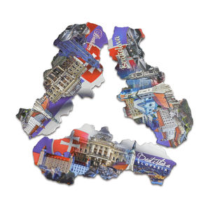 Aimants en fer-blanc pour Photos touristiques, souvenirs, cadeau, aimant de réfrigérateur 3D, personnalisé, bon marché, différents pays américains - Product Image 6