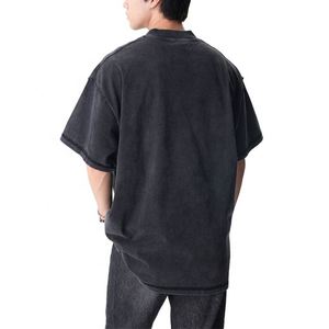 เสื้อยืดโอเวอร์ไซส์สำหรับผู้ชายเสื้อยืดผ้าฝ้าย100% วินเทจ - Product Image 2