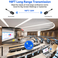 Kit de transmission vidéo HD sans fil 30m avec coque durable, émetteur-récepteur pour bureau et télévision