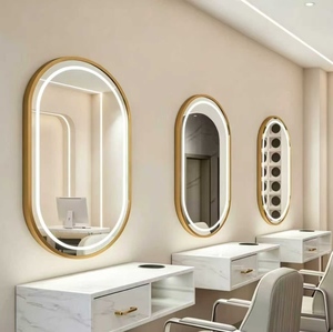 Support de miroir pour salon de coiffure Deauty avec éclairage intégré, miroir mural exclusif pour salon de coiffure - Product Image 2