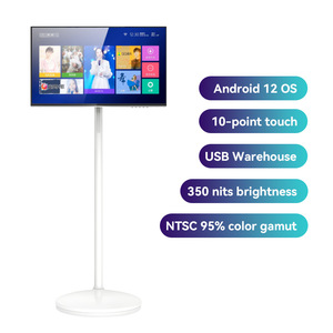 ทีวีพกพาขนาด 21 นิ้ว 22 นิ้ว 32 นิ้ว สีขาว พร้อมไฟ LED Backlit สำหรับห้องครัว ระบบ Android 14 หน้าจอสัมผัส 10 จุด ลำโพงในตัว ความละเอียด Full HD มุมมองกว้าง - Product Image 4