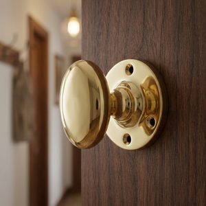Poignée de porte ovale moderne de luxe en laiton massif à trou unique pour commode, à prix abordable - Product Image 4