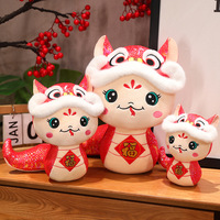 HY198 Nouvel An Serpent Peluche Ensemble pour Famille Décoration Festive Année de Serpent En Peluche Mascotte Jouet pour Enfants