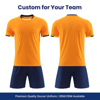 Tenues de sport personnalisées respirantes à séchage rapide, maillots de football unisexes à manches courtes, kits avec logo frontal, sublimation, uniformes rétro pour adultes