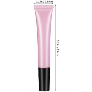 Stock pink Luxury Wholesale 20g Empty Serum Squeeze Eye Cream Tube Cosmetic Packaging with Zinc Alloy Metal Applicator - Product Image 4