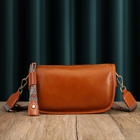 Sac à bandoulière en cuir pleine fleur pour femme, fermeture à glissière unique, sacoche décontractée en cuir véritable, sac à main tendance