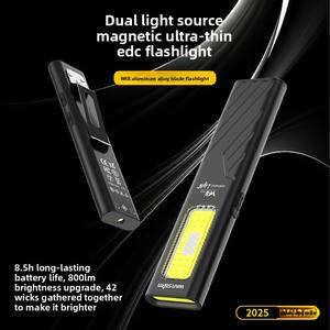 Mini linterna EDC magnética portátil para reparación de automóviles WT8, láser rojo de alto lumen IPX4, resistente al agua, UV, 365mm, luz LED de bolsillo, carga USB - Product Image 2