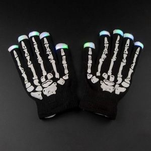 Guantes de Dedo de Esqueleto Luminosos LED para Halloween, Guantes Intermitentes para Fiestas, para Uso en Exteriores - Product Image 5