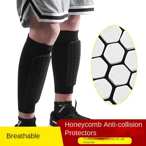 Venta al por mayor Fútbol Panal Pierna Manga Protector Espinillera Pad Soporte Baloncesto Correr Compresión Pantorrilla Mangas - Product Image 5