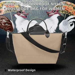 Nouveau Sac Bandoulière Commuter en Nylon Imperméable avec Nœud et Plumes d'Hiver, Tailles S/M/Mini, Marque de Luxe Française, Vente en Gros 2025 - Product Image 2