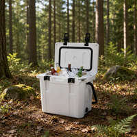 Glacière isotherme rectangulaire portable avec poignée de transport robuste pour le camping, les pique-niques, la pêche et les courts voyages