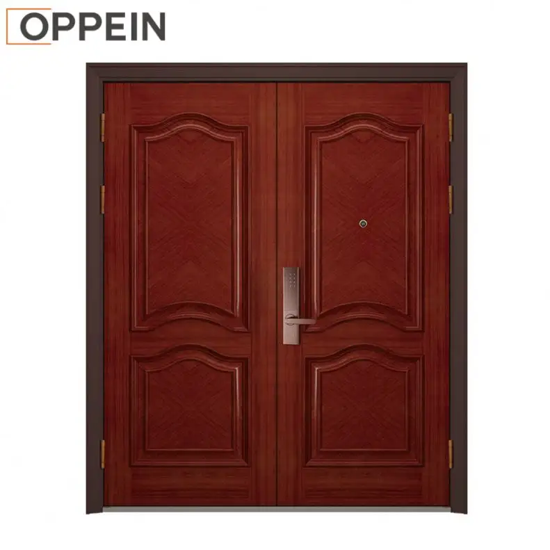 OPPEIN木製スライディング最高品質のパインフラッシュドア無垢材ラミネートドアウッドドア