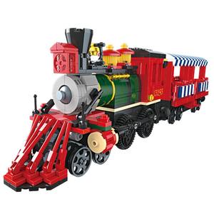 COGO 820 Piezas Tren Rojo Creativo, Bloques de Construcción DIY, Ladrillos Educativos para Niños, Juego de Bloques de Construcción - Product Image 1