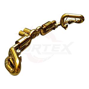 Vortex Gold Coated Stainless Steel Valved <b>Exhaust</b> System with Dual Tips for Porsche 911 991 GT3 4.0L 2014-2019 Bolt-On Upgrades - Product Image 5