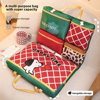Sac de rangement suspendu pour vêtements 7-en-1 à thème dessin animé mignon avec compartiments indépendants et conception de suspension réglable