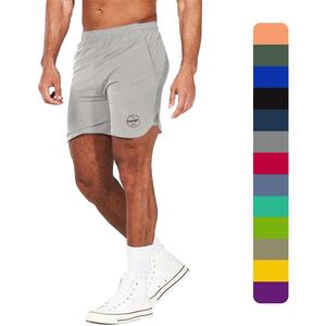 Custom Eco-Friendly 2-in-1 Gym Sweat <b>Shorts</b> for <b>Men</b> High Quality Quick Dry <b>Slim</b> Fit Polyester Mesh <b>Shorts</b> Pockets Elastic Waist - Product Image 1