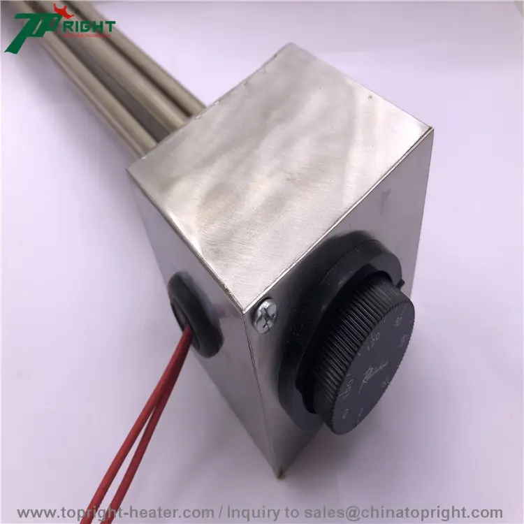 Topright 220v תעשיית נירוסטה טבילה כפולה U צורת tubular דוד