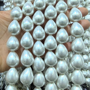 Perles en vrac imitation coquille blanche en forme de goutte d'eau 13x16mm pour la fabrication de bijoux DIY, marque <span class=keywords><strong>JADEAR</strong></span> - Product Image 2