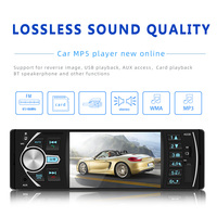 1 Din 4,1 pulgadas BT HD Video Reverse Stereo Car MP5 Player FM Receiver Music Mirror Link Cámara de visión trasera Android Car Radio
