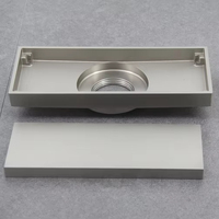 Siphon de sol invisible en laiton chromé de haute qualité pour salle de bain, 8*20cm, pour carrelage céramique