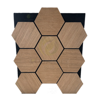 Panneaux muraux hexagonaux magiques, panneaux muraux insonorisants avec différentes couleurs, panneaux acoustiques en bois modernes