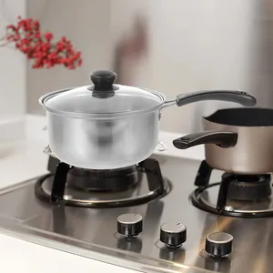 Commercio all'ingrosso della fabbrica di alta qualità da cucina pentole non-stick fondo padella Stockpot 401 acciaio inox lucido latte pentola