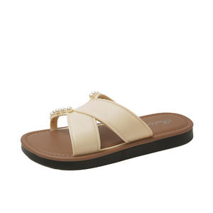 Sandales plates à bride cheville pour femme, style été, polyvalentes, avec talon asymétrique, idéales pour la plage, les dunes et les activités de plein air - Product Image 1