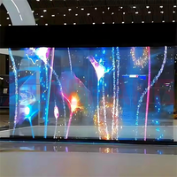 Film adhésif transparent flexible pour écran LED intérieur/extérieur, 95% de transparence, RVB couleur pleine, garantie 1 an, 3000 cd