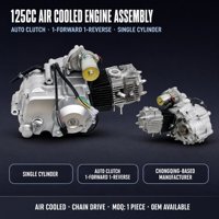 Moteur de moto 125cc en gros, quatre temps, avec vitesses avant et arrière, pour fabricants de quads et VTT, commande en gros