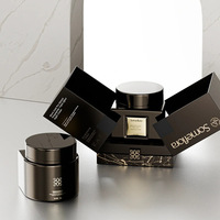 Coffret cadeau de luxe pour cosmétiques et parfums à double porte, avec couvercle et tiroir, en carton gaufré 1200 g/m²