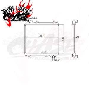 หม้อน้ำรถยนต์ใหม่พอดีสำหรับหม้อน้ำพลาสติกอลูมิเนียม KZTE 99- 04- 26มม. MT 1651067020 1651067021 KZH120G 1 - Product Image 3