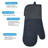 Gants de four en silicone imprimés résistants à la chaleur, pour grillades, barbecue, cuisson, gants de four personnalisés imprimés