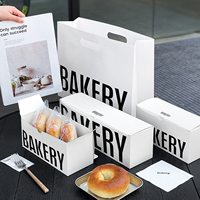 Boîte à emporter pour beignets de boulangerie avec insert séparateur 23 cm, blanche, portable, réutilisable, alimentaire, pour pâtisserie, vente en gros