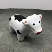 Jouets sensoriels anti-stress en forme de vache avec logo personnalisé, en mousse PU, pour soulager l'anxiété, cadeaux de fête unisexes