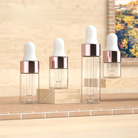 Botol Pipet Kaca Kosmetik Mini Kosong Custom Print 1ml 2ml 3ml 5ml, Botol Tetes Kaca untuk Maskara dan Obat Tetes Mata