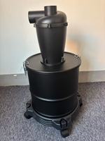 Colector de Polvo Ciclónico de 20L, Tambor con 99% de Eficiencia, Carga Superior/Lateral, Motorizado, Material PP para Virutas de Madera, Virutas Metálicas y Plástico