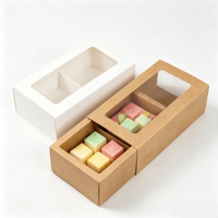 Boîte d'emballage pour cupcakes en papier kraft mat, biodégradable, recyclable, réutilisable, avec compartiments séparés de type tiroir, options personnalisées