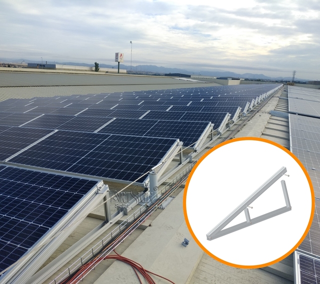 Solar Triangle Kit Panel Mount Factory Price Tripod Aluminum Structure U Beam Adjustable Solar Roof Rack | Art Sign