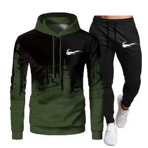 2024 automne hiver polaire épais marque hommes ensembles survêtement mode sweats à capuche pantalon 2 pièces vêtements de sport survêtement Joggers mâle