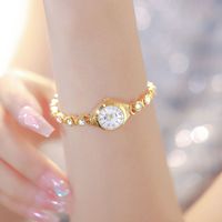 BS Bee Sister FA1730 CZ Diamant Armband Quarz Gold Uhr für Damen Damenmode Uhren