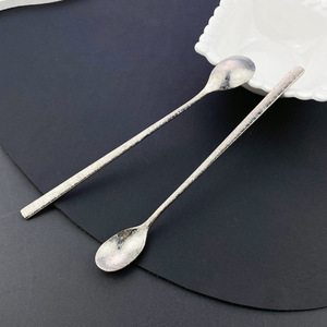 ช้อนคนกาแฟ ช้อนน้ำผึ้ง ด้ามยาว ทำจากไทเทเนียมแท้ ใช้สำหรับตั้งแคมป์และกิจกรรมกลางแจ้ง สีพื้น - Product Image 1