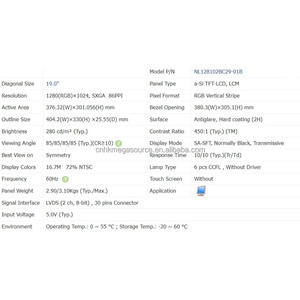 NL128102BC29-01B Módulo de Pantalla LCD TFT de 19 Pulgadas 1280*1024, Pantalla LCD TFT en Existencia - Product Image 3