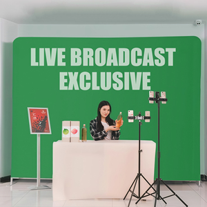 ขาตั้งผ้าแบบพับได้ดีไซน์แบบพกพาสำหรับงานโฆษณา10FT สั่งทำขนาดได้ - Product Image 1