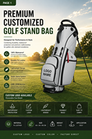 Sac de golf professionnel imperméable en cuir PU, sac de golf personnalisé pour hommes, accessoires de golf de haute qualité, cadeau OEM