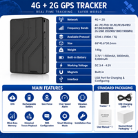 Traceur GPS 4G sans fil magnétique pour véhicules et biens, localisation en temps réel, géolocalisation, batterie rechargeable, OTA GT06