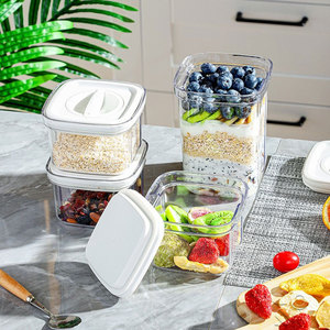 Hộp lưu trữ kín thực phẩm nhà bếp lưu trữ Jar rõ ràng <span class=keywords><strong>Stackable</strong></span> Snack trái cây sấy khô lưu trữ Jar container - Product Image 3