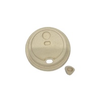 Couvercles de tasse à café naturels et blancs compostables de 80mm 90mm avec bouchon