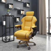 Chaise de bureau de direction ergonomique moderne en cuir noir luxueux, réglable en hauteur, inclinable, flexible, facile à nettoyer pour le bureau à domicile