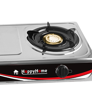 Kompor Gas portabel, kompor Gas portabel Stainless Steel 2 pembakar, kompor Gas meja dapur dalam ruangan, kaca sumber daya listrik, keramik, penggunaan RV rumah tangga - Product Image 3