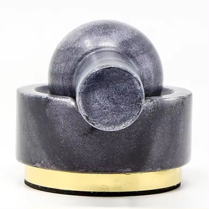 Naturstein Utensilien Werkzeuge Knoblauch <span class=keywords><strong>Berb</strong></span> Gewürz Kräuter mühle Pille Brecher Trocken frucht Presse Marmor Stößel und Mörser Set - Product Image 2